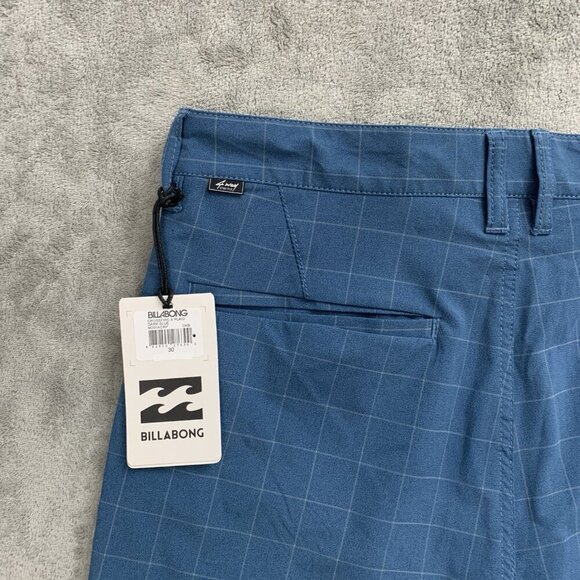 Billabong Shorts Mens 30 Blue Plaid Crossfire Submersibles Land Swim Casual 9” - Picture 12 of 12